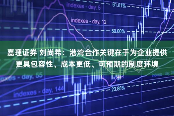 嘉理证券 刘尚希：港湾合作关键在于为企业提供更具包容性、成本更低、可预期的制度环境