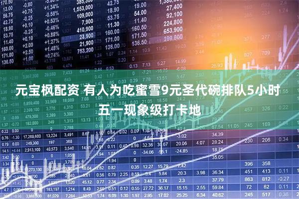 元宝枫配资 有人为吃蜜雪9元圣代碗排队5小时 五一现象级打卡地